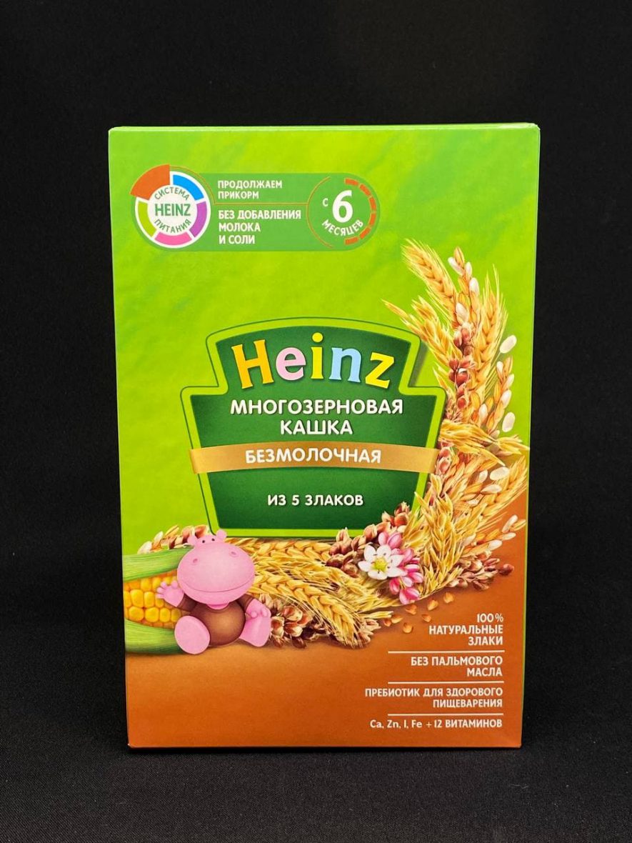 Каша безмолочная, многозерновая 5 злаков, Хайнц, 180 гр., шт.