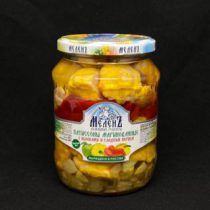 Патиссоны маринованные с яблоками и сладким перцем ТМ "Мелень", ст/б, 900 г, шт.
