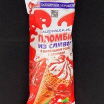 Мороженое рожок с клюквенным наполн. в шок. гл., «Пломбир из сливок» мжд 15% 70 гр, шт. (М)